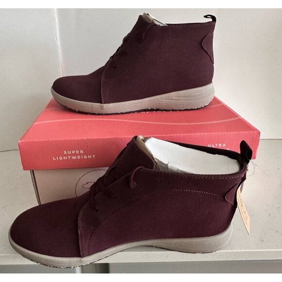 Easy Spirit Sphere3 Womens Sneakers 9M Dark Red Flexible Sole Eco-Friendly - Picture 8 of 9